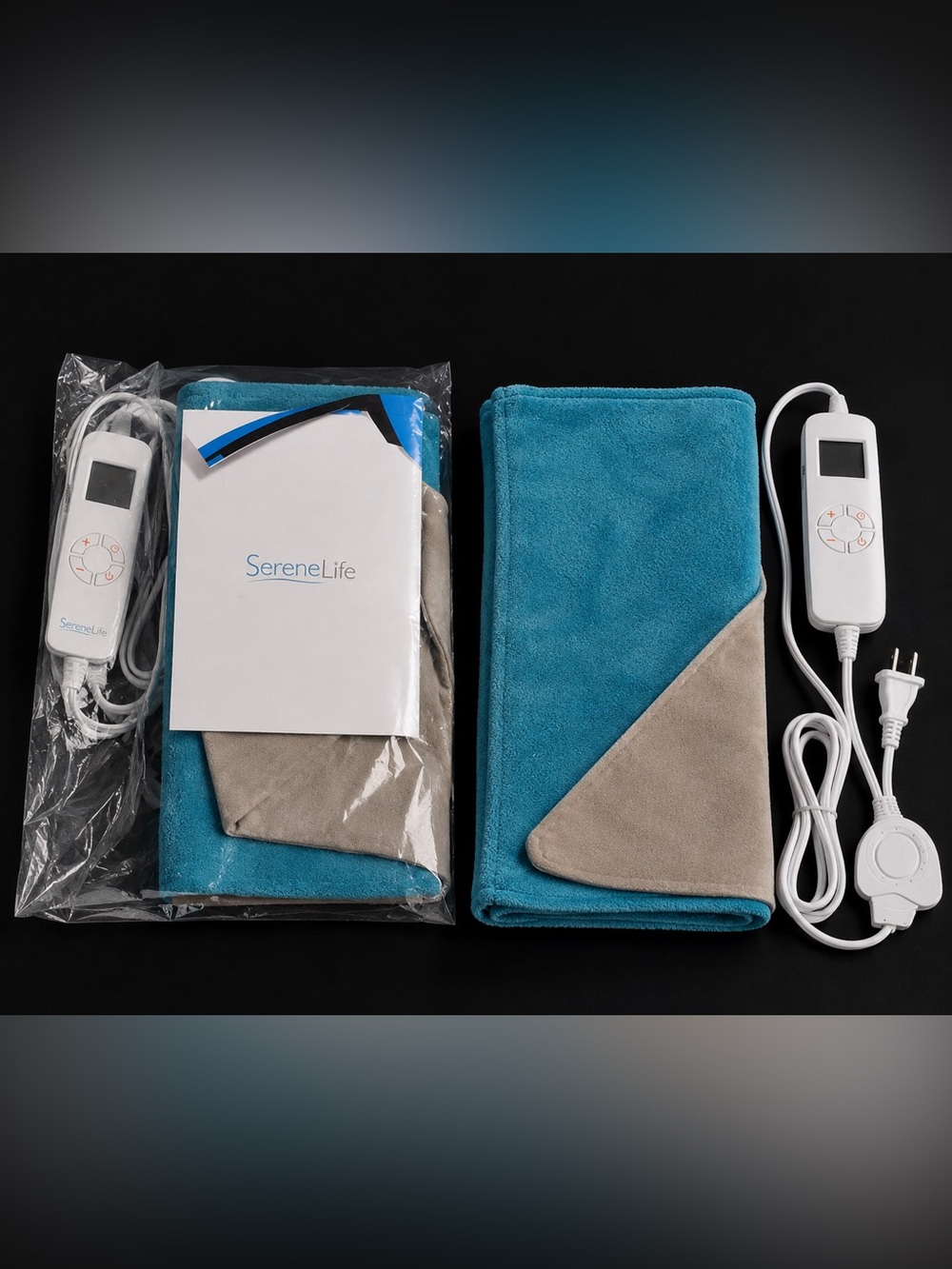 SereneLife Electric Heating Pad with Digital Controller – Soft Plush